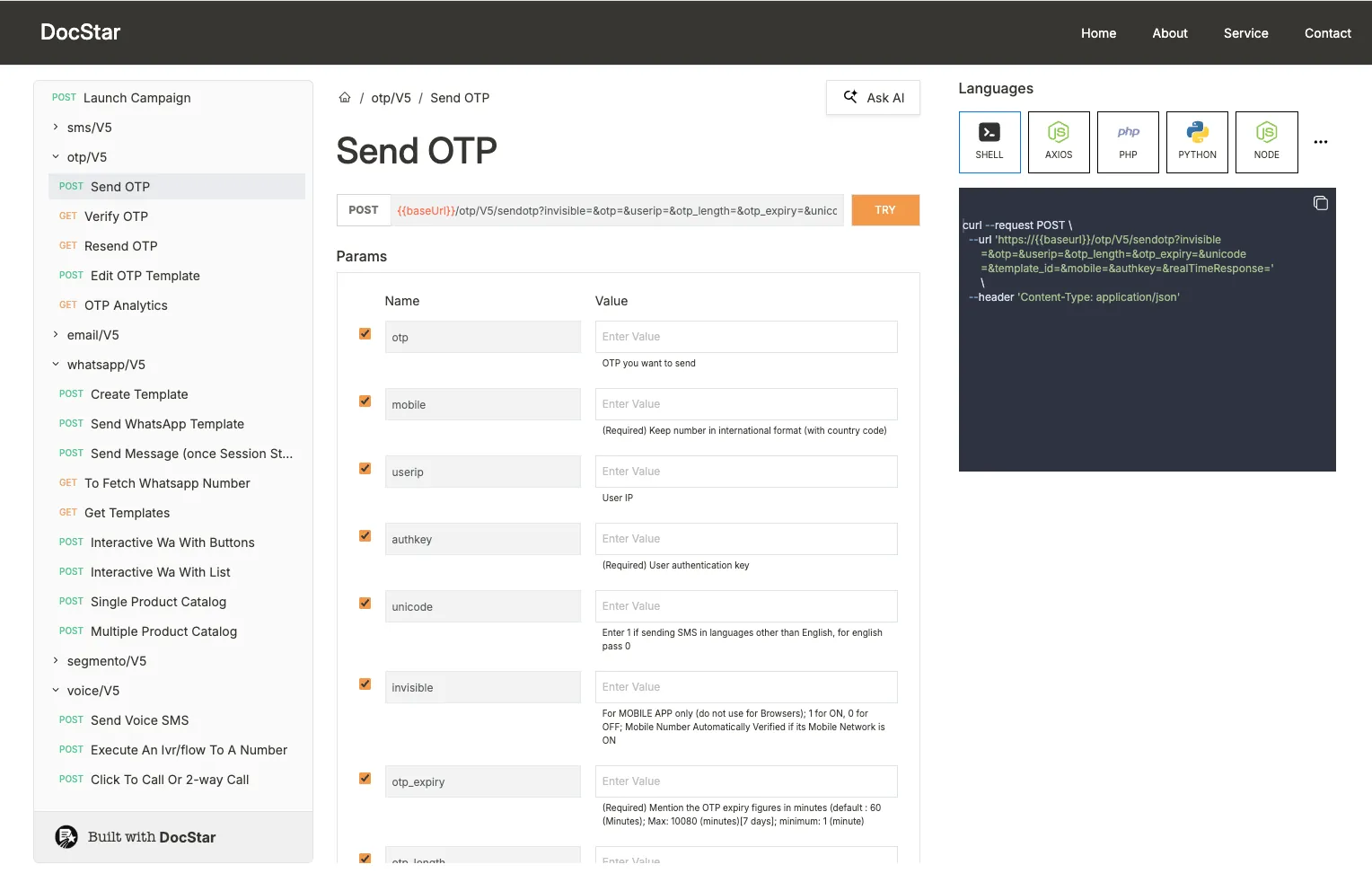 Documentation Interface Preview