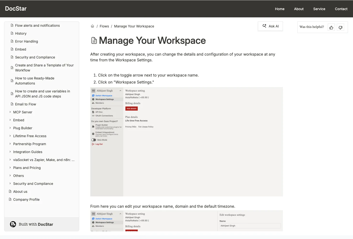 Documentation Interface Preview